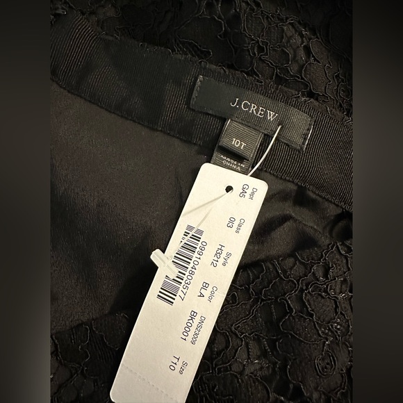 New J.CREW Tall Black Lace Trumpet Skirt Midi Holiday Cocktail Party Work Long - Picture 8 of 12